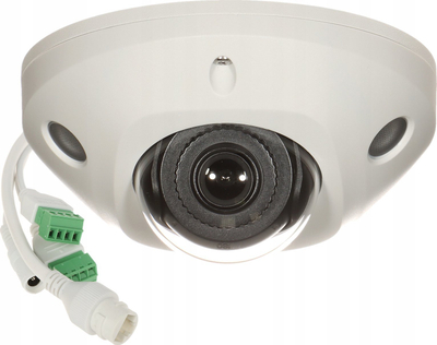 Kamerë dome IP Hikvision DS-2CD2523G2-IS, lentë 2.8mm, me mikrofon, e bardhë