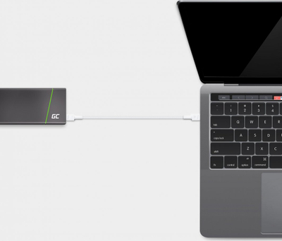 Kабел за полнење GC PowerStream USB C во USB C, 1.2m, 60W Power Delivery, бел најлон