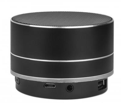 Altoparlant Bluetooth Metallic, portativ, me drita LED, gri metalik