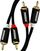 Kabllo audio Mozos MCABLE-2R2R, RCA 2x2, 1m, e zezë