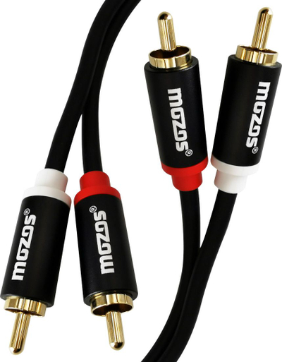Kabllo audio Mozos MCABLE-2R2R, RCA 2x2, 1m, e zezë
