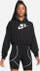 Bluzë me kapuç Nike Sportswear Club FLC GX Crop, për goca, e zezë