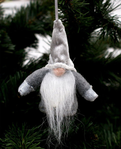 Zbukurim varëse Santa Claus Home and Styling, 11cm, plastik, gri