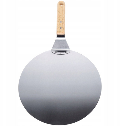 Pala për picë Vilde Pizza Peel Steel, çelik inoks, me dorezë dru, 48.5x30.5 cm