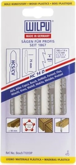 Set sharra vertikale Wilpu HC 14 D, kërcell T, 5 copë