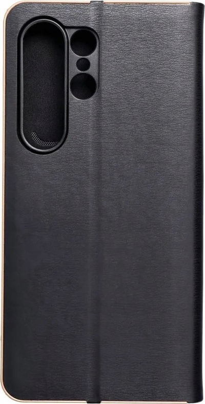 Mbulesë libri Vennus për Samsung Galaxy S24 Ultra, lëkurë ekologjike, me magnet, e zezë
