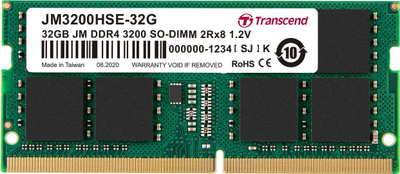 Работна меморија Трансенд ЏетРам, 32GB DDR4 3200MHz, SODIMM