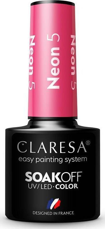 Llak hibrid për thonj Claresa Soak Off, Neon 5, 5 g