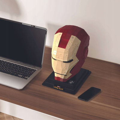 Puzzle 4D Puzzles Marvel Iron Man кацига, 96 парчиња, со постојка, декор за маса