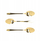 Set lugicash Homla STILO, 3 copë, çelik inox, ngjyrë ari