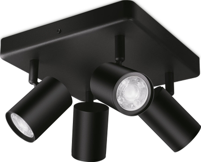 Spot tavani smart WiZ Imageo SQ, 4xGU10, Wi‑Fi Bluetooth, i zi
