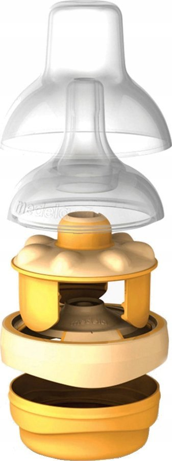 Biberon për qumësht gjini Medela Calma, 150 ml, pa BPA, i verdhë