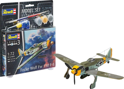 Set model aeroplani Revell Focke Wulf Fw190 F-8, plastik, për montim