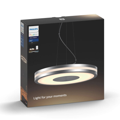 Llambadar tavani Philips Hue Being Pendant, i varur, kompatibil me Hue Bridge, ngjyrë alumini