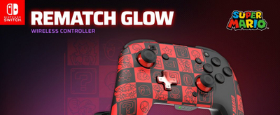 Контролер PDP Rematch Glow in the Dark, Безжичен, шарен