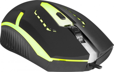 Mашина за глушец Defender Hit MB-601, со USB кабел, RGB осветлување, црна