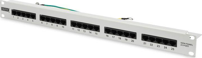 Panel patch Digitus ISDN (DN - 91325 - 1), 19", 25 x RJ45 cat.3 LSA, i hirtë