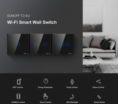 Prizë me prekje Sonoff Wi-Fi T3 EU TX 