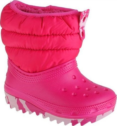 Çizme bore Crocs Classic Neo Puff Boot Toddler Jr 207683-6X0, për fëmijë, rozë