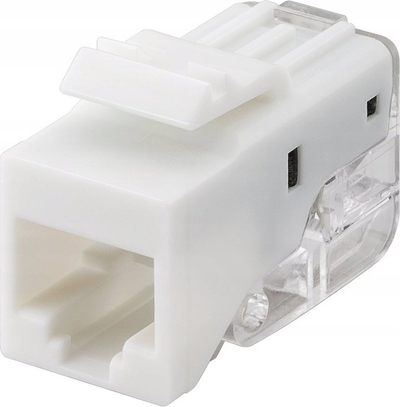 Modul rrjeti Wentronic Goobay KeyStone RJ45 CAT5e, UTP, 100 MHz, i bardhë