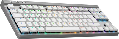 Tastierë gaming Logitech G515 LIGHTSPEED TKL Wireless, mekanike, PBT, e bardhë