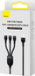 Kabllo karikimi Baseus 3‑në‑1 USB, 66W, 1.2m, e zezë