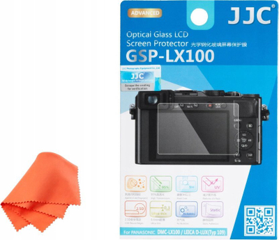 Mbrojtës ekrani JJC për Panasonic DMC LX100, xham optik shumë i hollë, ngjitje statike, i tejdukshëm