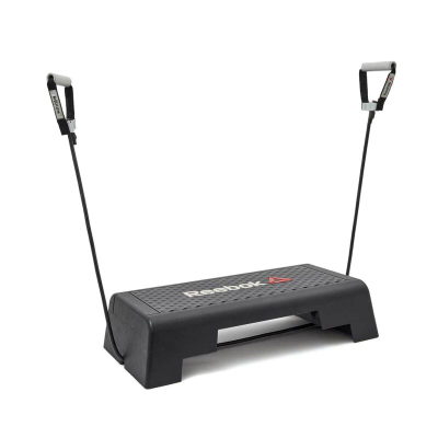 Step aerobik Reebok RAP-10150, lartësi e rregullueshme, sipërfaqe antirrëshqitëse, gri
