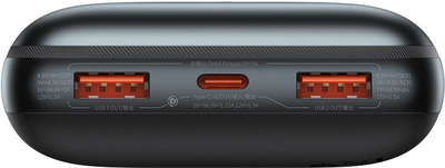Powerbank me ekran dixhital Baseus Bipow Pro, 20000mAh, 22.5W, i zi + kabllo USB-A/USB-C, 30cm, e zezë