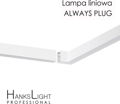 Llambë lineare LED HanksLight, 1200mm, 36W 4000K, e bardhë