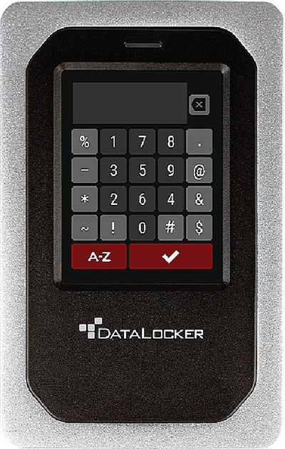 Disk i jashtëm DataLocker DL4 FE, 500GB, AES 256-bit, ngjyrë argjendtë e errët