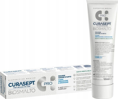 Shkumë dentare Curasept Biosmalto Mousse Mint, 50ml