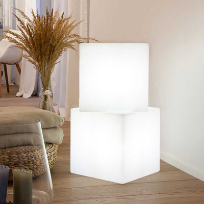 Lampë LED dekorative Shining Cube, 8W 800lm, 43x43x43cm, e bardhë