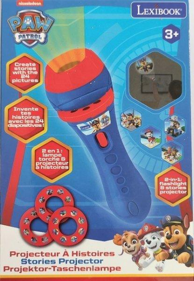 Lodër elektrik edhe projektor Lexibook Paw Patrol LTC050PA, 24 figura, 3 disqe, blu me të kuqe