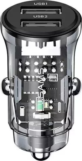 Karikues veture Usams C31 CC162CC01, 3A, 2x USB A, i zi