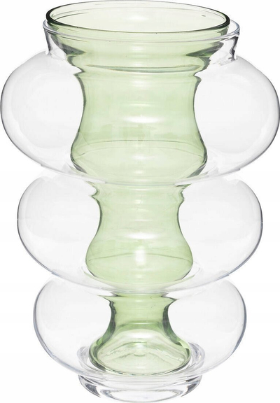 Декоративна ваза Atmosphera Double Vase x Matali Crasset, стакло, 36cm, зелена