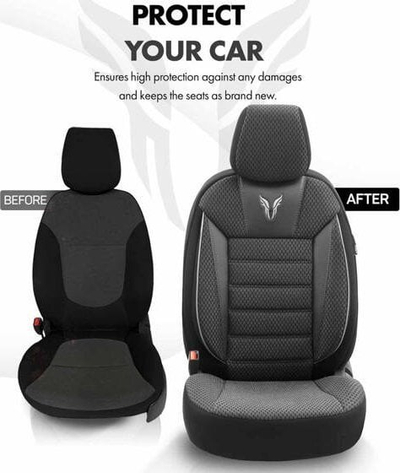 Mbulesë sediljeje pasme Otom OT76893 Toro 902, tekstil, gri e zezë
