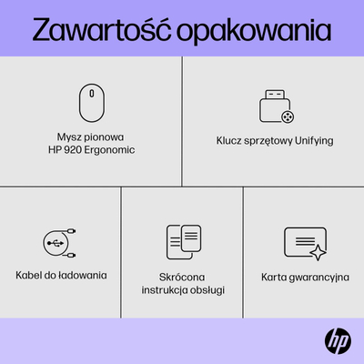 Maus HP 920, Bluetooth + USB Type-A, ergonomik, i zi