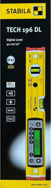 Niveli digjital Stabila Tech 196M DL, 40cm, IP67, i verdhë