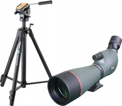 Teleskop pamor Focus Viewmaster 16-48x65, tripod Videomate 638, i zi