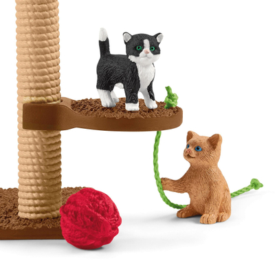 Set lodrash Schleich Farm World Cats Playtime, 9 pjesë, figurina mace dhe kotele, shumëngjyrëshe