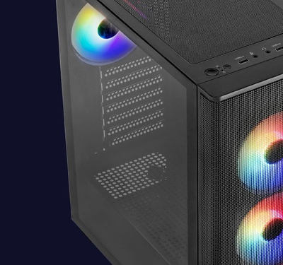 Kullë PC Aerocool Designer G BK v1, MIDI Tower, xham i temperuar, e zezë