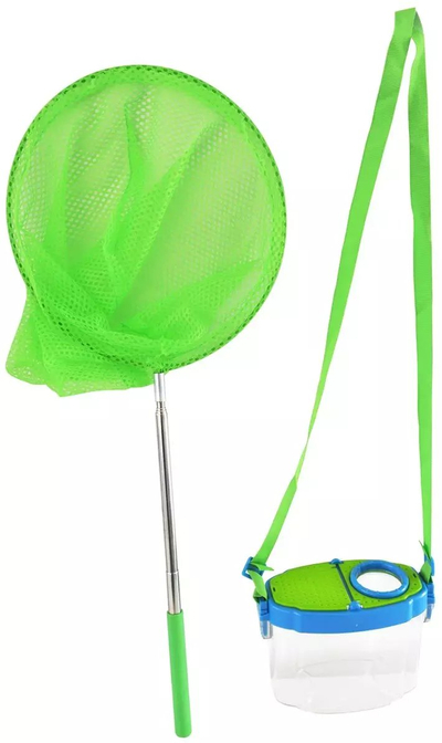 Set lodër Nature Explore Bug Explore, rrjetë teleskopike 86 cm, kavanoz insektesh, jeshil