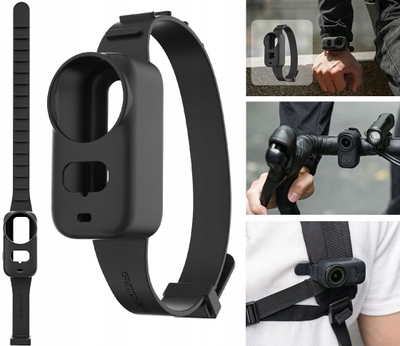 Kuti silikoni SunnyLife ON-ZD050-D, për DJI Osmo Nano, rrip i rregullueshëm, e zezë