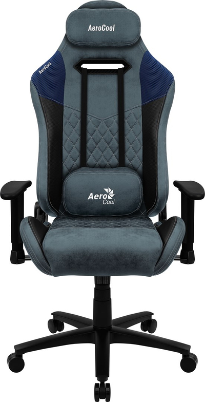 Karrige lojërash Aerocool DUKE AeroSuede, 56cm, 150kg, e zezë/e kaltër