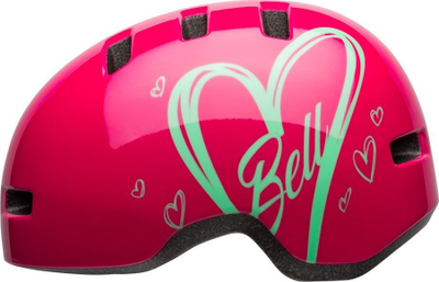 Kaskë biçiklete për kalamajt Bell Lil Ripper, In-Mold, XS 45-52 cm, e kuqe me shkëlqim