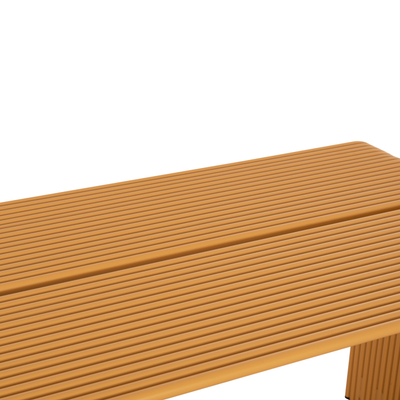 Tavolinë ngrënieje INTREPID HM6330.07, alumin, 120x70x70.5cm, mustard e verdhë