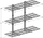 Raft muri trefishtë Ergosolid PG33, 3x 91 x 31 cm, 135 kg, i zi