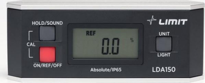 Nivelator edhe këndmatës digjital Limit LDA 150, IP65, me bazë magnetike, gri