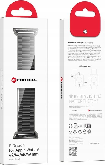 Rrip ore Forcell Strap F-DESIGN FA10, çelik inox, 38/40/41mm, i zi